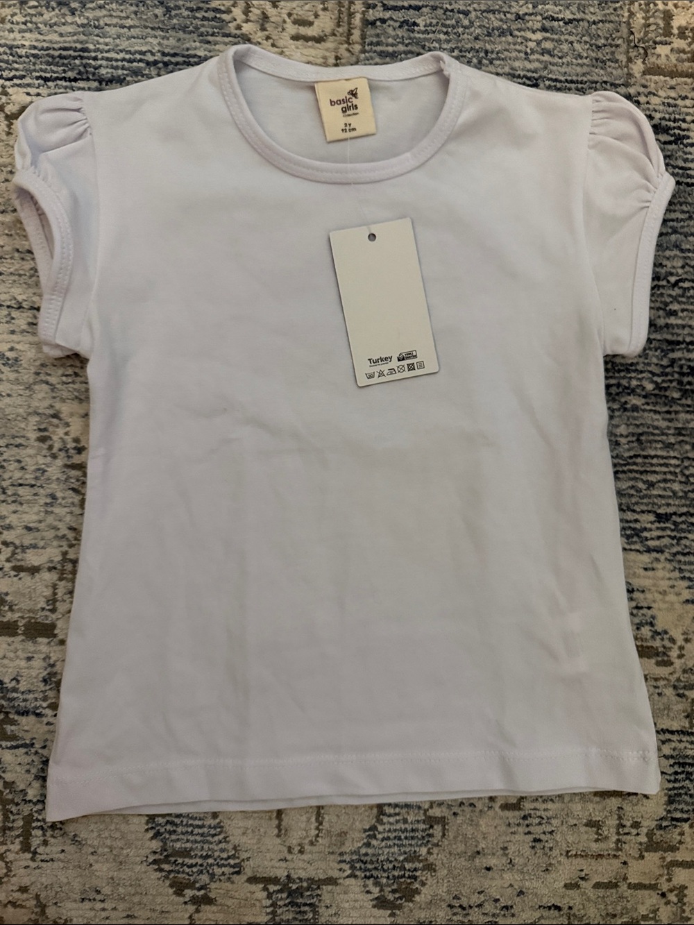 Basic Girls White Short Sleeve Tee by